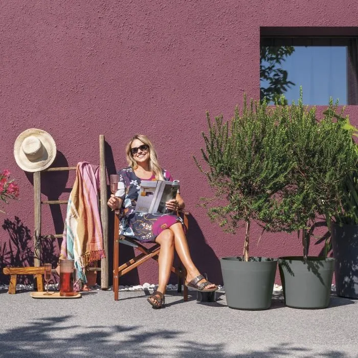 Deroma Maceta Origin 85 L con Ruedas Gris DER0191942095121 1