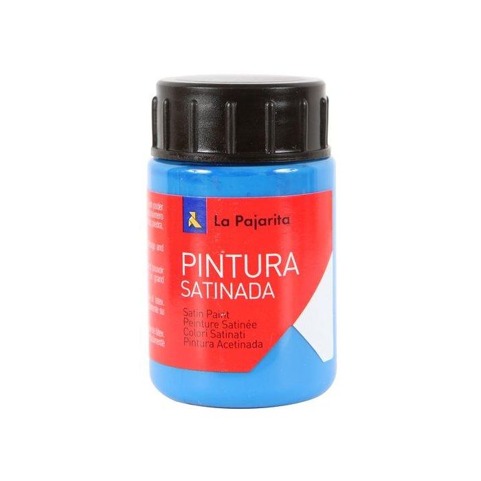 La Pajarita Témpera Escolar Satinada Azul Cyan 35 mL L-26 - Ideal para manualidades y proyectos infantiles