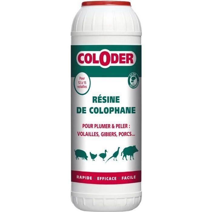 Saniterpen Coloder Resina en Polvo de Colofonia de Acción Rápida para Desplume y Pelado de Aves de Corral y Caza 600 g