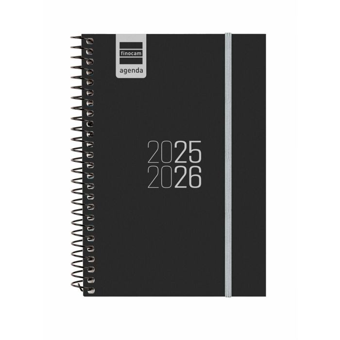 Finocam Agenda Para Estudiantes Espiral E8 - 120x171 mm Svh Negro 2025-2026 Finocam Agenda Para Estudiantes Espiral E8 - 120x171 mm Svh Negro 2025-2026
