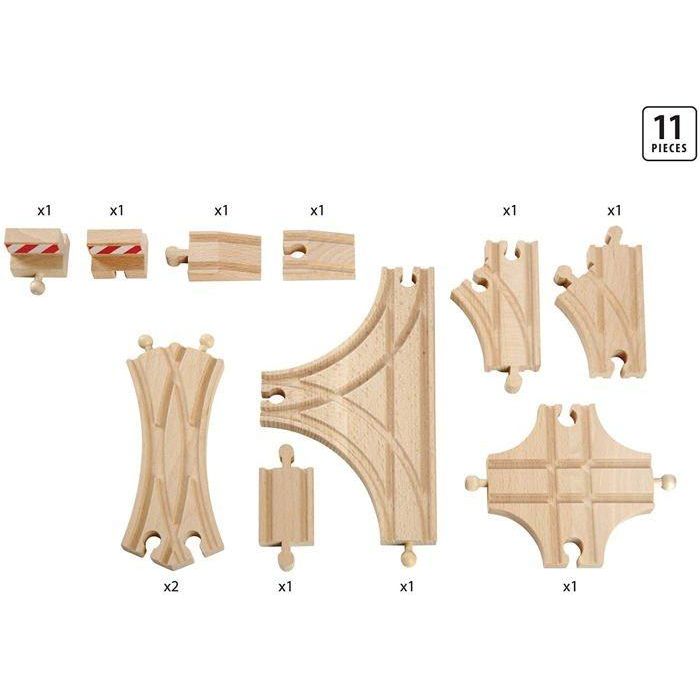 BRIO World - 33307 - Caja Evolution Avance 11 Rails - Accesorio para circuito de tren de madera - Surtido de raíles - A partir de 3 años 2 BRIO World - 33307 - Caja Evolution Avance 11 Rails - Accesorio para circuito de tren de madera - Surtido de raíles - A partir de 3 años 2