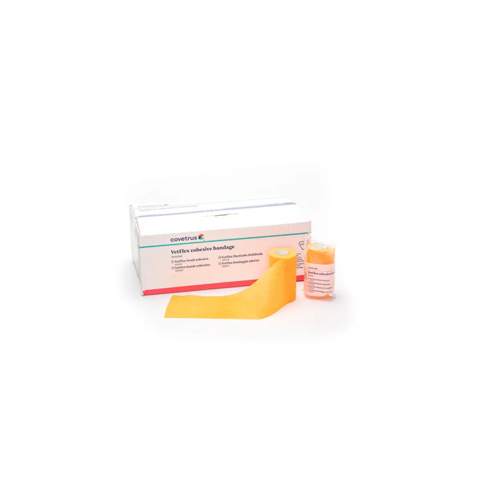 Covetrus Ligadura Cohesiva Vetrap 10 cm X 4.5M Naranja - Vendaje Autoadherente, Flexible y Transpirable