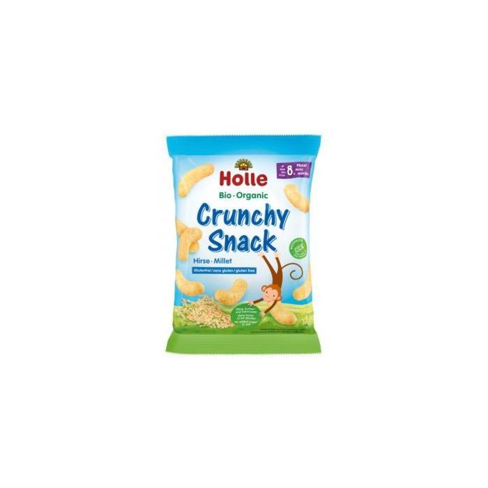 HOLLE Snack de Mijo Crujiente Ecológico para Bebés +8 Meses - Pack de 8x25g