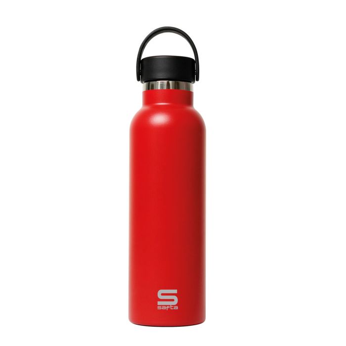 Botella Térmica Safta Rojo Rojo Silicona Acero Inoxidable 1