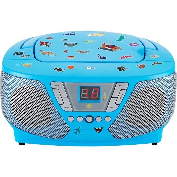 Reproductor de Radio CD Portátil - BIGBEN INTERACTIVE - CD60BLSTICK - Azul + Pegatinas 3 Reproductor de Radio CD Portátil - BIGBEN INTERACTIVE - CD60BLSTICK - Azul + Pegatinas 3