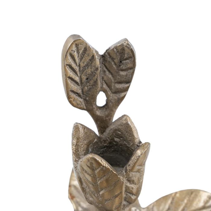 Portavelas Oro Aluminio Decoración 14 X 14 X 12 cm