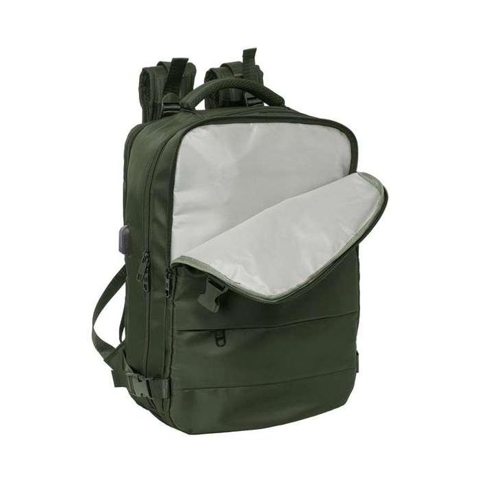 Safta Mochila Viaje Cabina Portatil 15,6'' Verde 29x44x19 cm