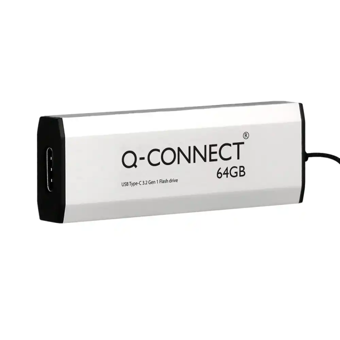 Q-connect Memoria USB Flash Drive 64 GB USB 3.2 Tipo C Plata 5
