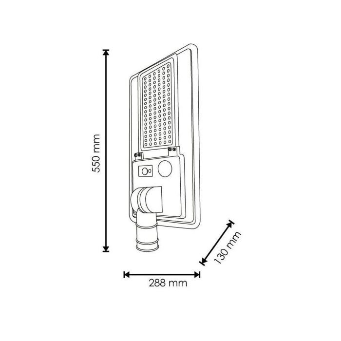 Farola LED Solar 100W 5000K Panel 6V 15W Batería 10Ah Sensor/Control Remoto [HO-STR100W-SL04-CW] 5