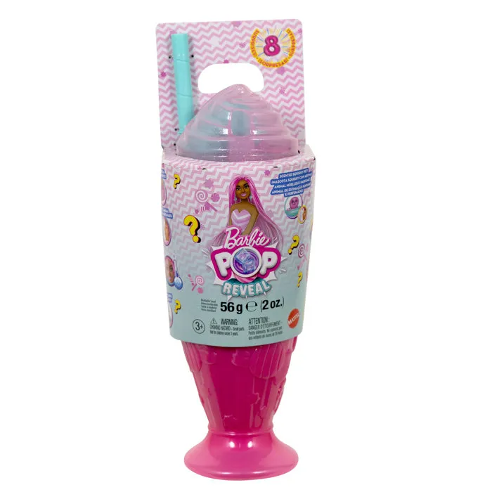 Mattel Barbie Pop Reveal Muñeca Sorpresa con Vaso Rosa Incluye 8 Sorpresas 4