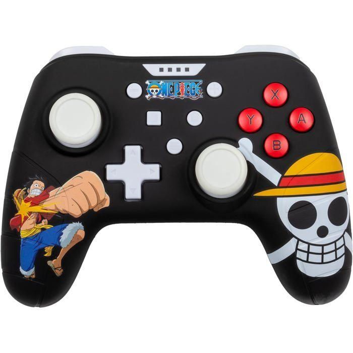 Konix AAAIK40446 Mando con Cable 3m Diseño One Piece Luffy para Nintendo Switch