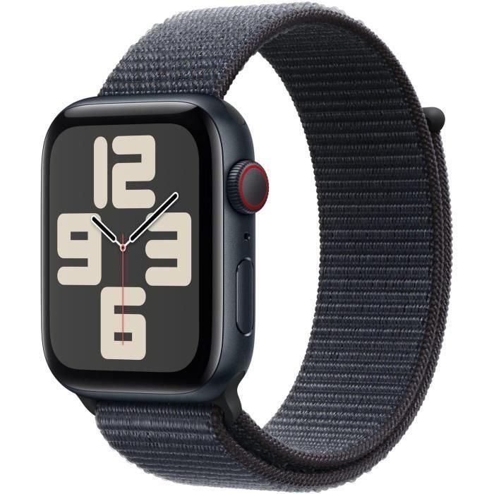 Apple Watch SE GPS + Cellular - 44 mm - Caja de aluminio medianoche - Correa deportiva en color tinta