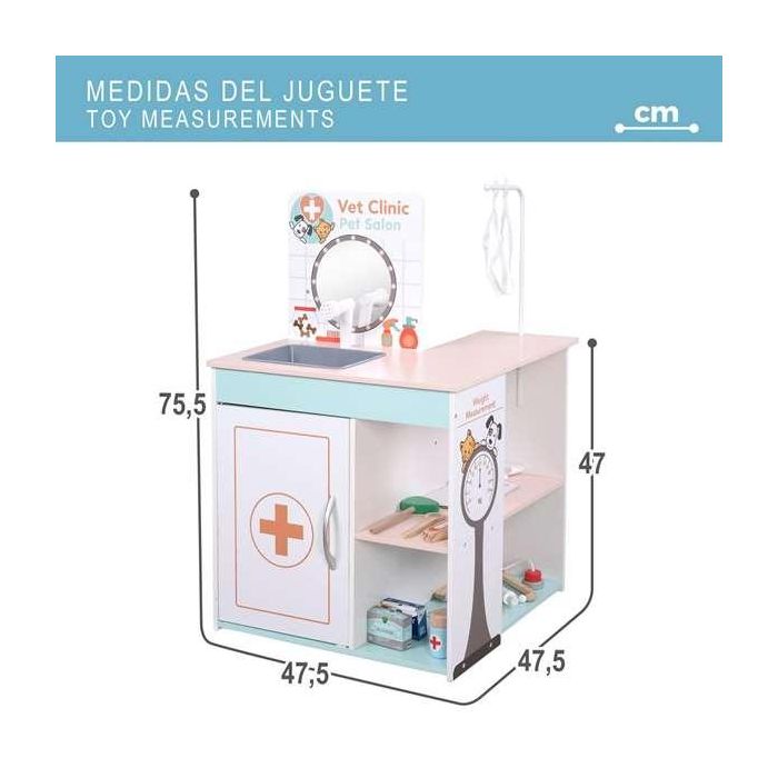 Hospital veterinario de madera con 17 piezas 47,5x47,5x75,5 cm 6 Hospital veterinario de madera con 17 piezas 47,5x47,5x75,5 cm 6