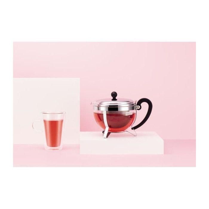 Bodum Tetera Chambord con Tamiz de Acero Inoxidable y Mango de Vidrio 1.3L Gris Transparente Apta Lavavajillas 1 Bodum Tetera Chambord con Tamiz de Acero Inoxidable y Mango de Vidrio 1.3L Gris Transparente Apta Lavavajillas 1