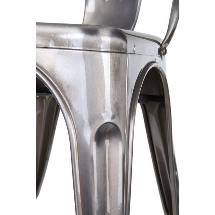 Silla Apilable Plata Metal Dallas 45 X 52,50 X 85 cm