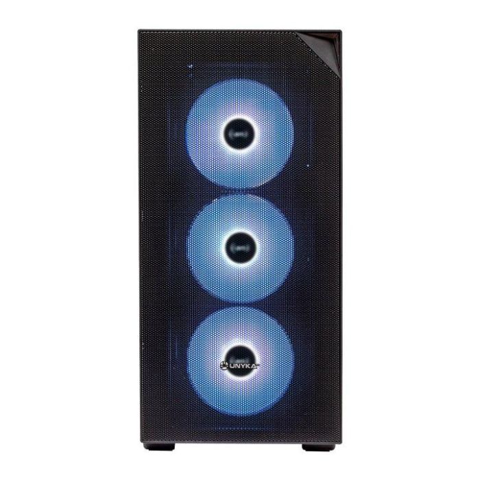 Unykach Caja Gaming Revelat Mesh Black ARGB Midi Tower con 4 Ventiladores y Vidrio Templado para PC 1 Unykach Caja Gaming Revelat Mesh Black ARGB Midi Tower con 4 Ventiladores y Vidrio Templado para PC 1