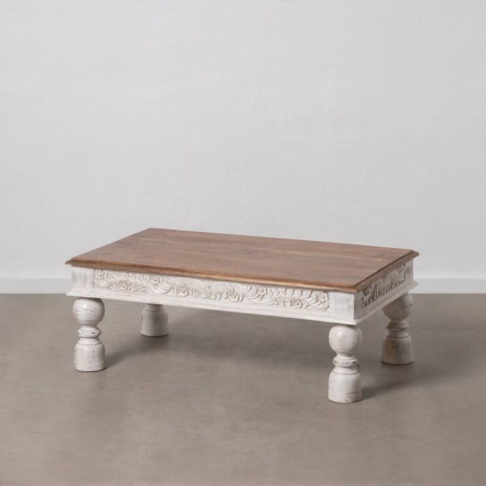 Mesa de Centro Blanco Natural 120 x 70 x 45 cm 8