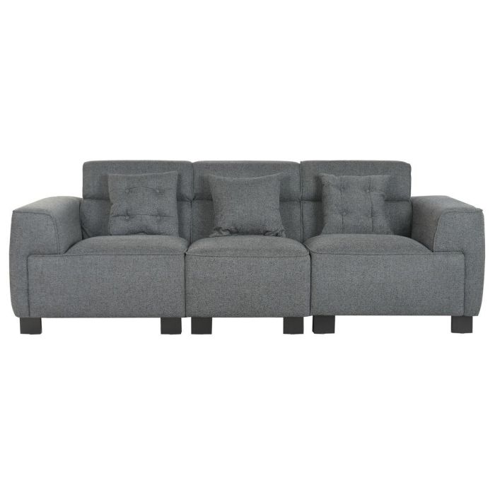 DKD Home Decor Sofá Modular de Poliéster y Madera Gris Oscuro 170 x 82 x 231 cm 16