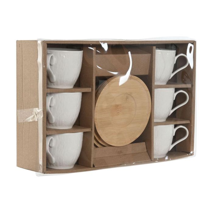 Cafe Basicos DKD Home Decor Blanco Natural 8 x 7 x 11 cm Set de 6 1