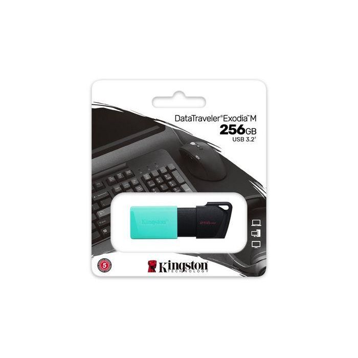 Kingston DataTraveler Exodia M 256GB USB 3.2 Gen 1 (Negro + Teal) para portátil y PC 5