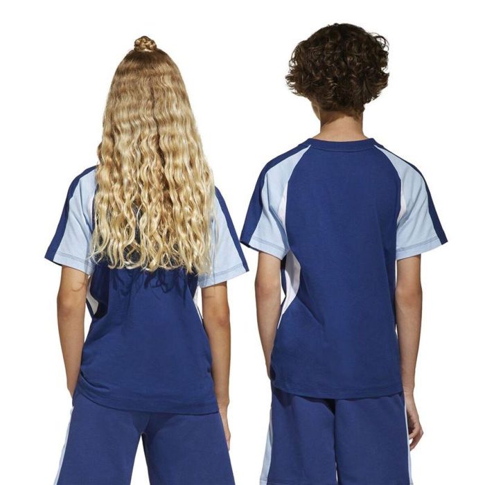 Camiseta de Manga Corta Infantil Adidas JD0060 Azul 3