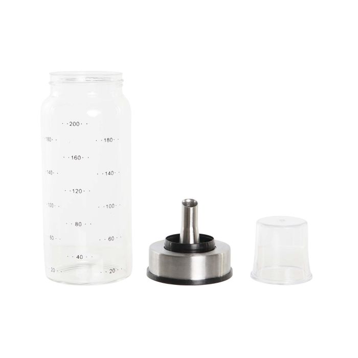 DKD Home Decor Aceitera Vinagrera Básicos de Borosilicato e Inox Transparente 200 ml 6x16.5x6 cm 2 DKD Home Decor Aceitera Vinagrera Básicos de Borosilicato e Inox Transparente 200 ml 6x16.5x6 cm 2