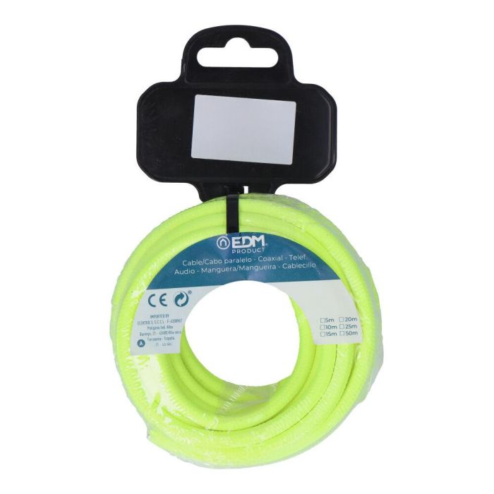 Carrete cable cordón tubular h03vv-f 2 x 0,75 mm² fluor amarillo, 5 m 1 Carrete cable cordón tubular h03vv-f 2 x 0,75 mm² fluor amarillo, 5 m 1