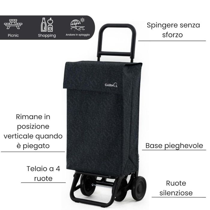 Carro de Compra Garmol 6012G5 PO Negro 2