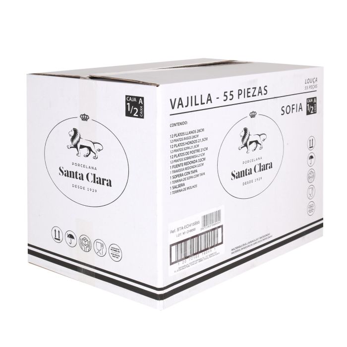 Vajilla Santa Clara 'Sofia' 55 Piezas - Elegancia y Estilo en tu Mesa 7