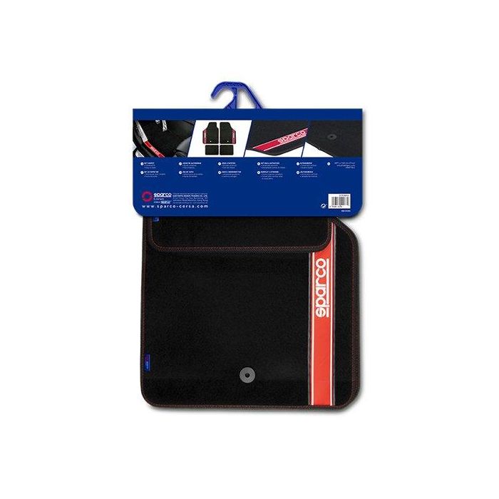 Sparco 03763BRS Alfombras de Moqueta Strada Universales Antideslizantes Negro/Rojo 2 Sparco 03763BRS Alfombras de Moqueta Strada Universales Antideslizantes Negro/Rojo 2