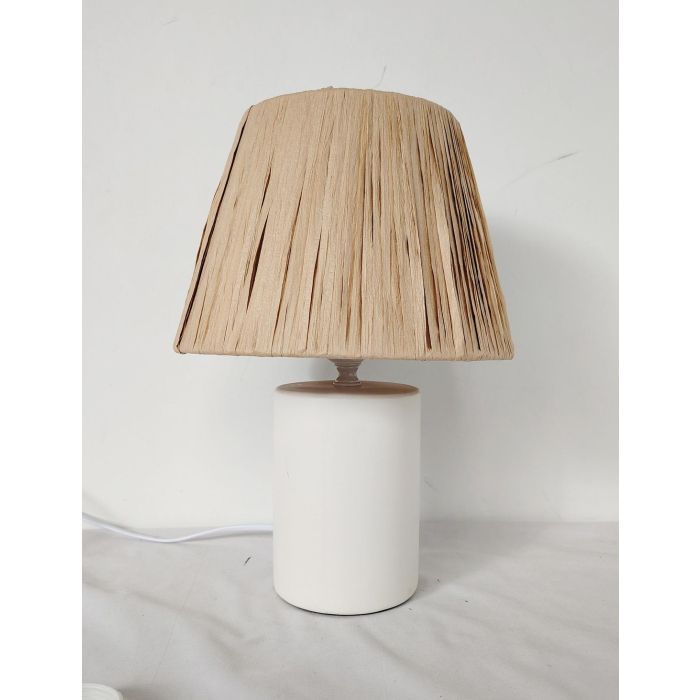 Lampara Sobremesa Tropical DKD Home Decor Blanco Marron 22 x 31 x 22 cm (6 Unidades) 4