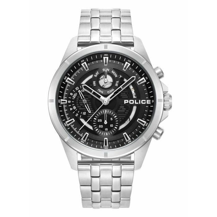Reloj Hombre Police PEWJK0004605 Negro Plateado Reloj Hombre Police PEWJK0004605 Negro Plateado