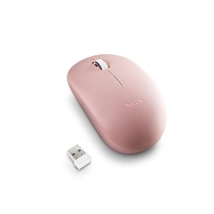 Raton Ngs Fog Optico Inalambrico Rosa