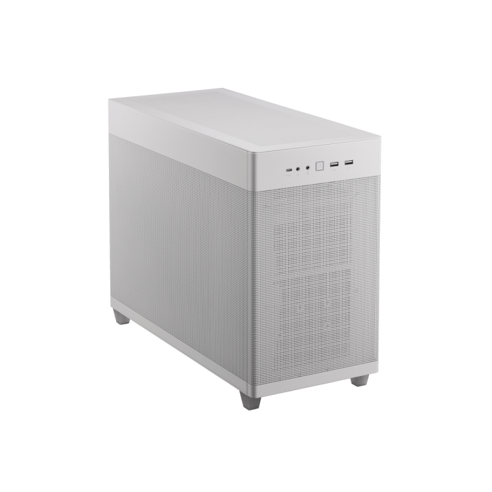 ASUS Prime AP201 MicroATX Mini Torre Blanco - Compatible con ATX, Ventiladores 120mm/140mm, Gestión de Cables 2