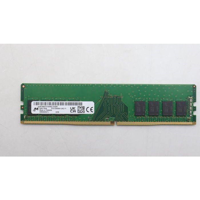 Lenovo DDR4 UDIMM memory module, 8GB capacity, 3200MHz speed, 288 pins, designed for Lenovo systems. Lenovo DDR4 UDIMM memory module, 8GB capacity, 3200MHz speed, 288 pins, designed for Lenovo systems.