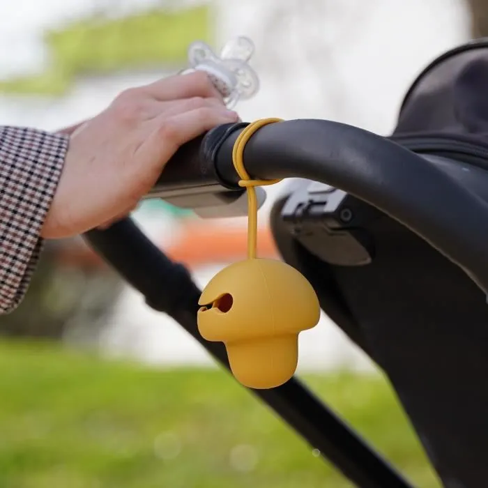 Thermobaby THE3023191810491 Portachupetes de Silicona Amarillo Miel Suave sin BPA 1