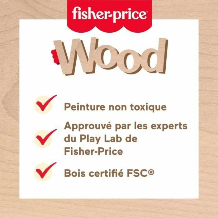 Fisher-Price Rompecabezas de Animales de Madera JFG10, Clasificación de Formas con 13 Piezas para Niños Pequeños 2