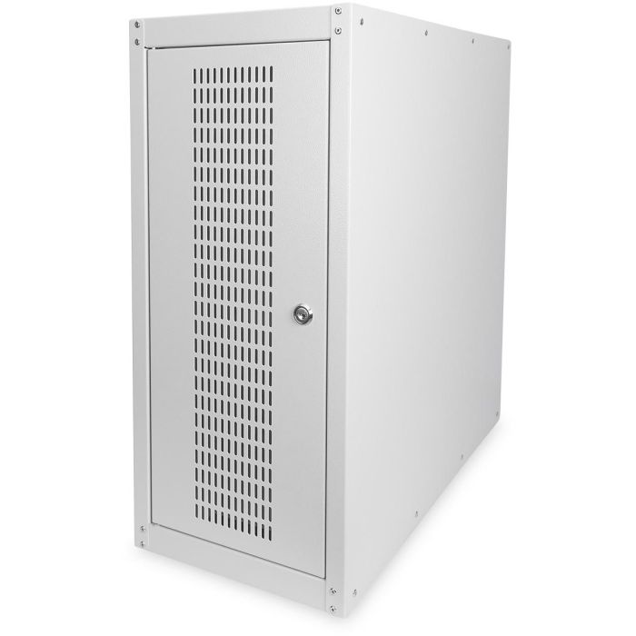 PC Schrank für Computergehäuse Glastür Digitus. inkl. Castorgruppe. Farbe Grau RAL 7035 4