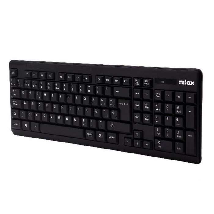 Nilox NXKMWE0001 Kit Teclado + Ratón Inalámbrico 2.4GHz USB Teclado Español completo Ratón Óptico 1000DPI Negro 4