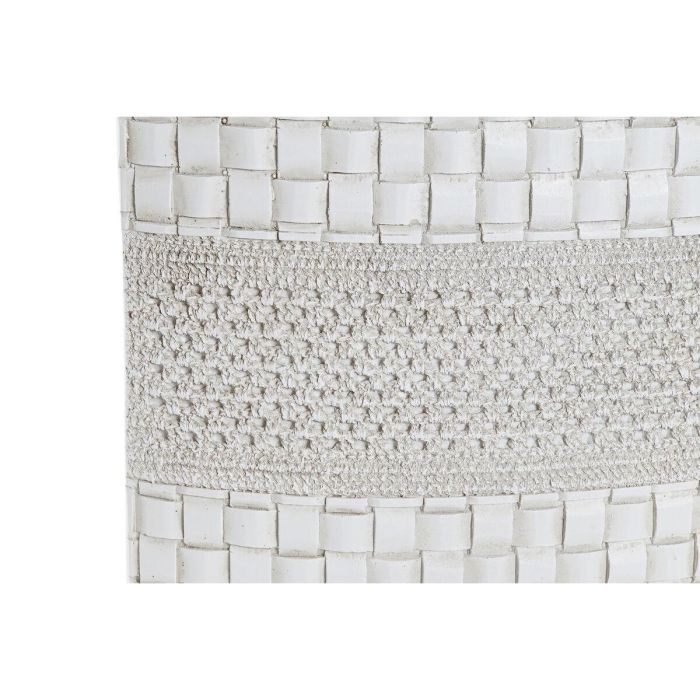 DKD Home Decor Jarrón Moderno de Resina Blanco – 10 cm Largo x 45 cm Alto x 30 cm Ancho 1