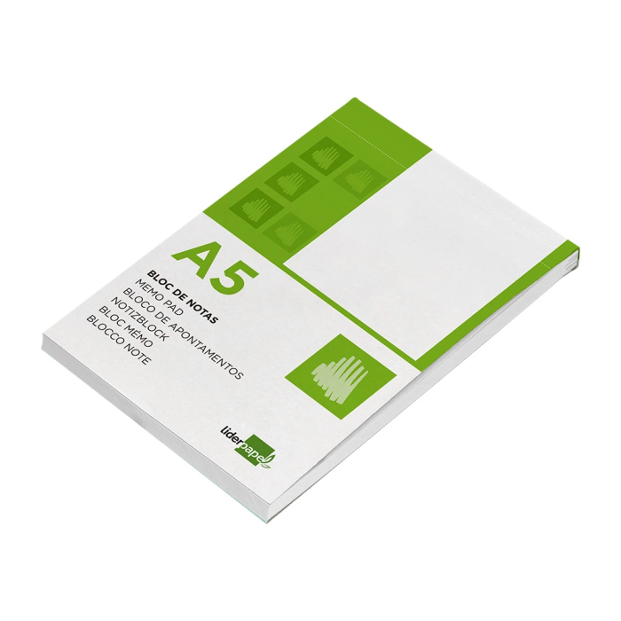 Liderpapel Bloc de notas Din a5 liso 80 hojas 60g/m2 perforado 4