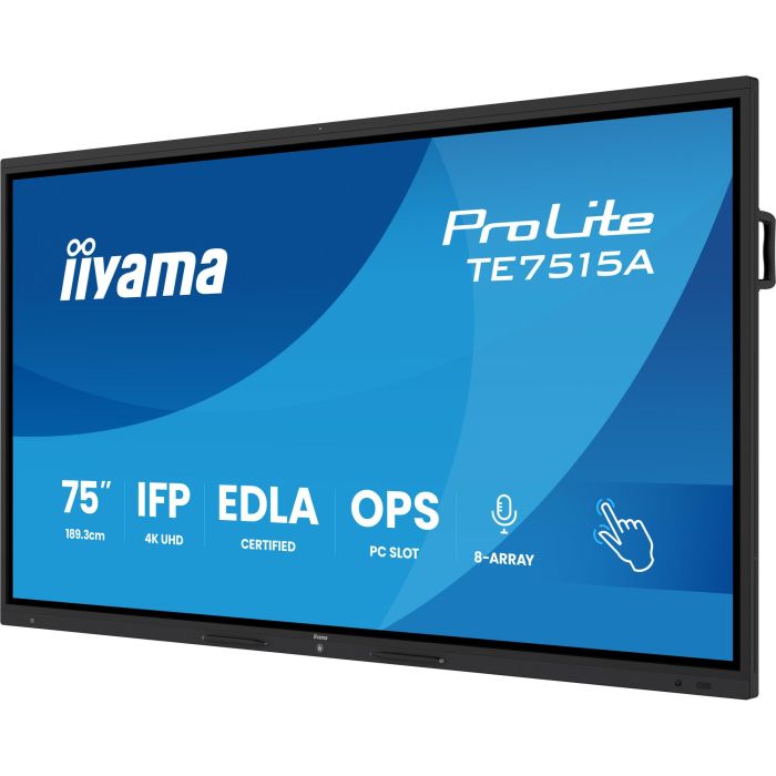 iiyama Pantalla Interactiva 75" UHD 4K Android TE7515A-B1AG con 16GB/128GB, Wifi 6, HDMI, USB-C, IPS, Antiglare, Media Play 12 iiyama Pantalla Interactiva 75" UHD 4K Android TE7515A-B1AG con 16GB/128GB, Wifi 6, HDMI, USB-C, IPS, Antiglare, Media Play 12