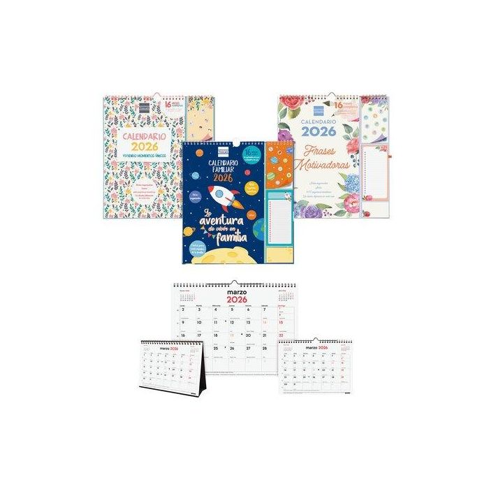 Calendario (2025-26) Finocam 16 Meses Surtido Pack De 12