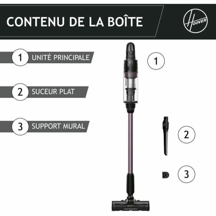 Hoover HF1P10H Aspiradora Vertical Inalámbrica 40 AW Pantalla LED Negro / Morado Pastel 5