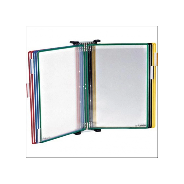 Djois Portacatalogos de pared con 10 fundas DIN A4, colores surtidos, metal, 48x385x260 mm 0 Djois Portacatalogos de pared con 10 fundas DIN A4, colores surtidos, metal, 48x385x260 mm 0