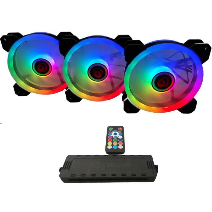 TALIUS IRIS SPECTRUM ARGB/CRONOS PACK 3 VENTILADORES 120MM + CENTRALITA COLOR NEGRO TALIUS IRIS SPECTRUM ARGB/CRONOS PACK 3 VENTILADORES 120MM + CENTRALITA COLOR NEGRO