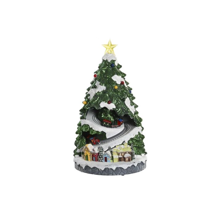 DKD Home Decor Árbol de Navidad Tradicional Multicolor LED Resina Movimiento Musical 23 x 42 x 23 cm 4