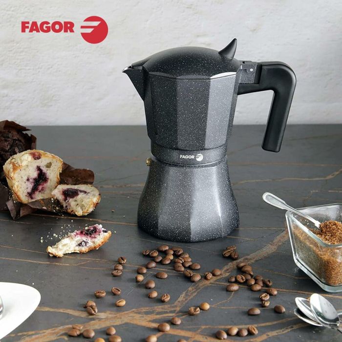 Cafetera Italiana Fagor TIRAMISU 12 Negro Aluminio 12 Tazas 8