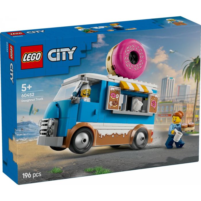 LEGO 60452 Camión de Dónuts de juguete LEGO City con minifiguras, máquina de café, caja registradora y quiosco móvil para niños +5 años 9 LEGO 60452 Camión de Dónuts de juguete LEGO City con minifiguras, máquina de café, caja registradora y quiosco móvil para niños +5 años 9