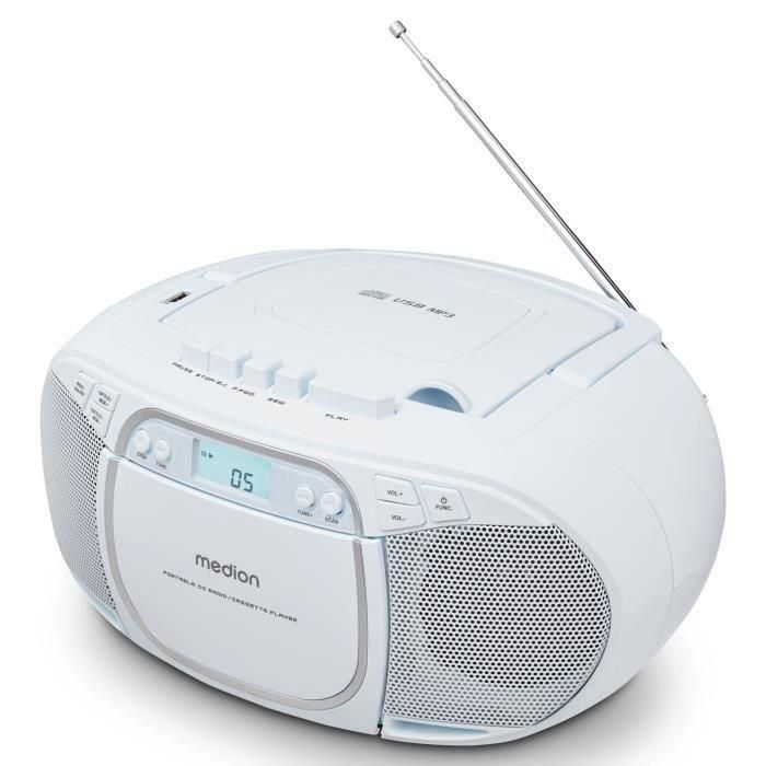 Radio CD - MEDION - FM - 2x2.2W RMS - Azul 1
